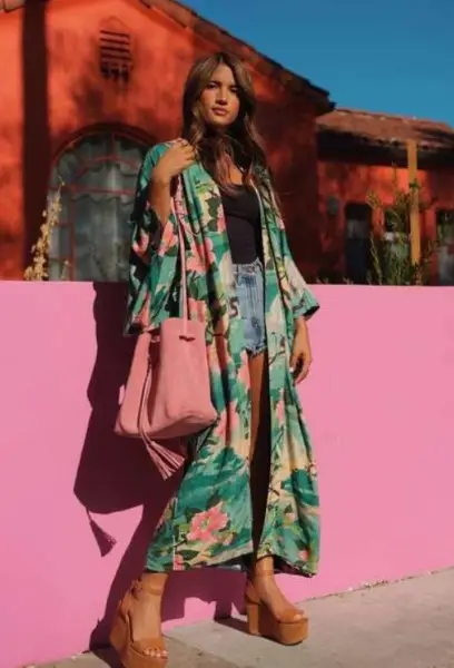 Wear Maxi dress with Platform shoes