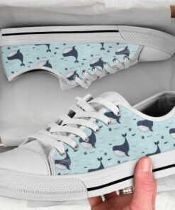 Blue Whale Shoes - Whale Low Top Canvas Shoes