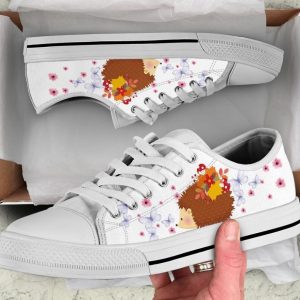 Butterfly and Hedgehog Shoes - Hedgehog Low Top Canvas Shoes