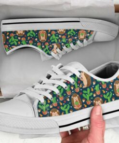 Cactus Hedgehog Shoes - Hedgehog Low Top Canvas Shoes