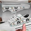 Cartoon French Bulldog Shoes - French Bulldog Low Top Canvas Shoes