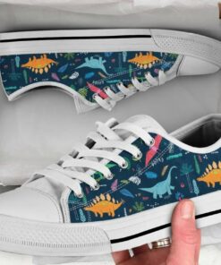 Colorful Dinosaur shoes - Dinosaur Low Top Canvas Shoes