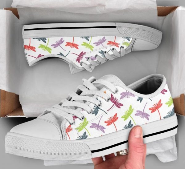 Colorful Dragonfly Shoes - Dragonfly Low Top Canvas Shoes