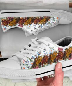 Colorful Horse Shoes - Horse Low Top Canvas Shoes