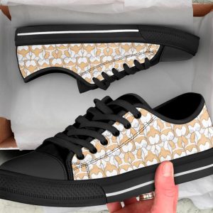 Corgi Butt Shoes - Corgi Low Top Canvas Shoes