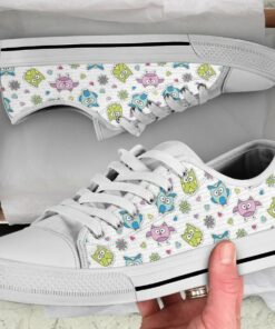 Cute Cartoon Owl Shoes - Owl Low Top Canvas Shoes