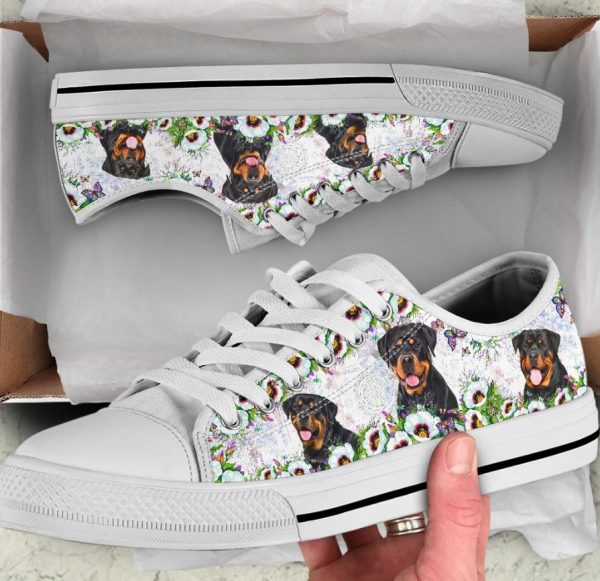 Daisy Rottweiler Shoes - Rottweiler Low Top Canvas Shoes