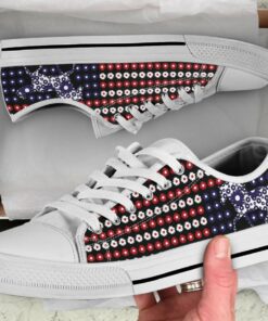 Daisy USA Flag Horse Shoes - Horse Low Top Canvas Shoes