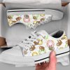 Donut Sloth Shoes - Sloth Low Top Canvas Shoes