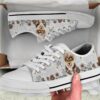 Flower Corgi Shoes - Corgi Low Top Canvas Shoes