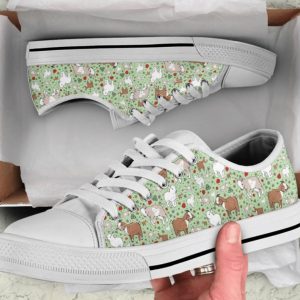 Goats in the Pasture Shoes - Goat Low Top Canvas Shoes