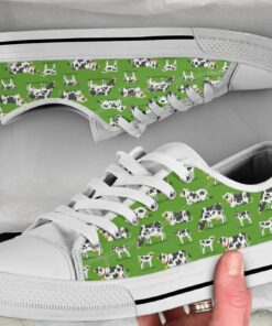 Green Cow Shoes - Cows Low Top Canvas Shoes