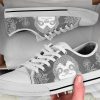 Grey Boho Sloth Shoes - Sloth Low Top Canvas Shoes