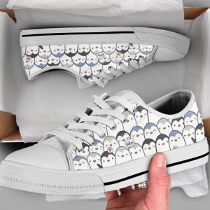 Hello Penguin Shoes - Penguin Low Top Canvas Shoes