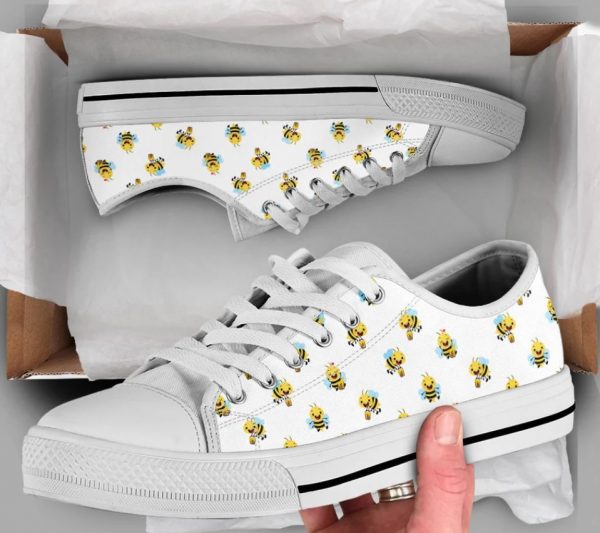 Honey Bee Shoes - Bee Low Top Canvas Shoes