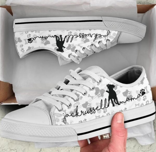 Jack Russell Mama Shoes - Jack Russell Low Top Canvas Shoes