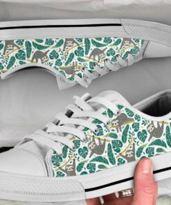 Leaf Sloth Shoes - Sloth Low Top Canvas Shoes