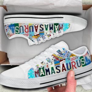 Mamasaurus Dinosaur Shoes - Dinosaur Low Top Shoes for Women