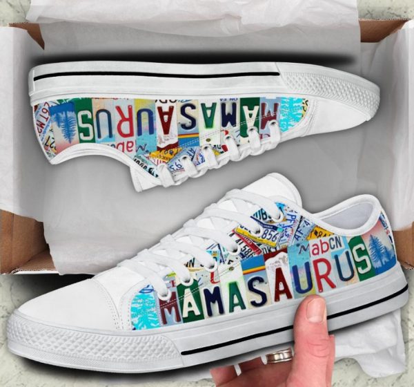 Mamasaurus Dinosaur Shoes - Dinosaur Low Top Shoes for Women