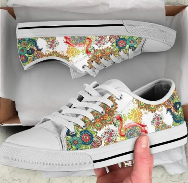 Mandala Flamingo Shoes - Flamingo Low Top Canvas Shoes