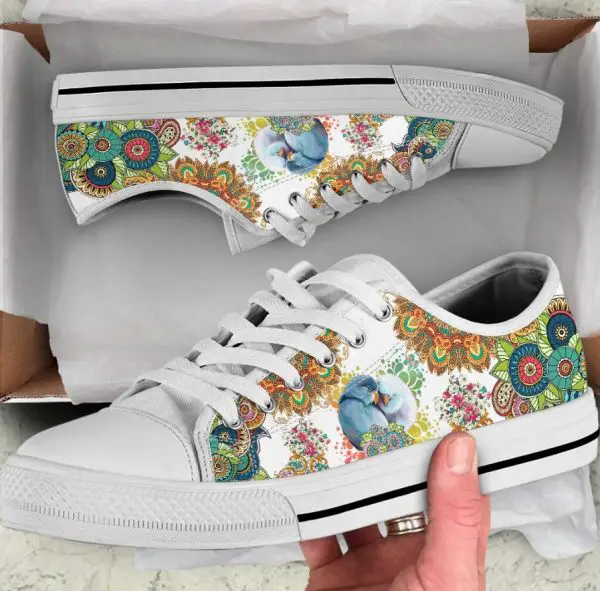 Mandala Parrot Shoes - Parrot Low Top Canvas Shoes