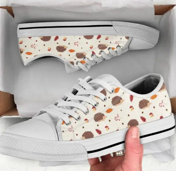 Maple Leaf Hedgehog Shoes - Hedgehog Low Top Canvas Shoes