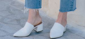 Mules with straight leg jeans