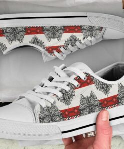 Native Indian Wolf Shoes - Wolf Low Top Canvas Shoes