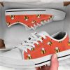 Orange Cartoon Bee Shoes - Bee Low Top Canvas Shoes