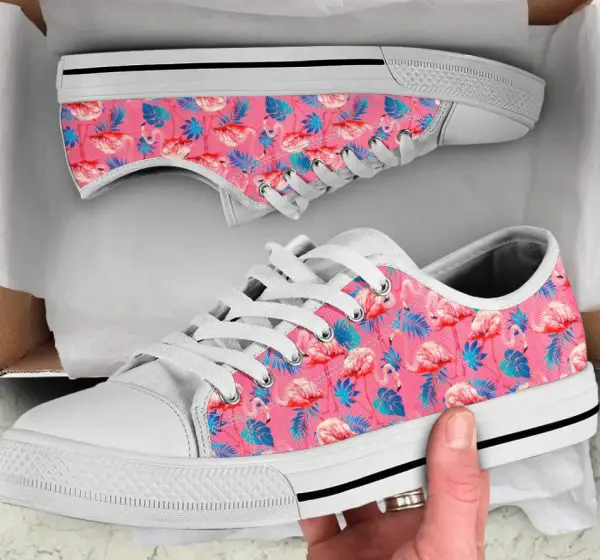 Pink Flamingo Shoes - Flamingo Low Top Canvas Shoes