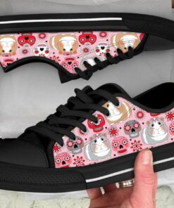 Pink Hocus Pocus Hamster Shoes - Hamster Low Top Canvas Shoes - Black