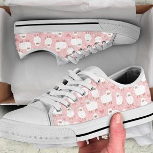 Pink Sheep Shoes - Sheep Low Top Canvas Shoes