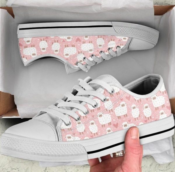 Pink Sheep Shoes - Sheep Low Top Canvas Shoes