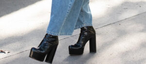 Platform Shoes with ankle pants