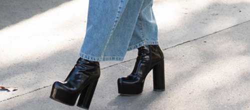 Platform Shoes with ankle pants