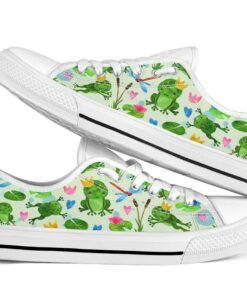 Queen Frog Shoes - Frog Low Top Canvas Shoes