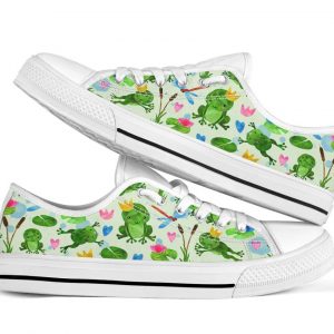 Queen Frog Shoes - Frog Low Top Canvas Shoes