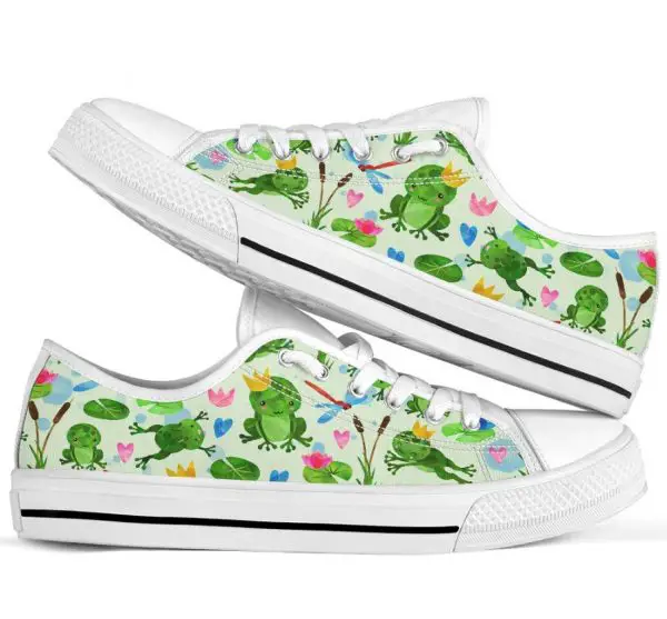 Queen Frog Shoes - Frog Low Top Canvas Shoes