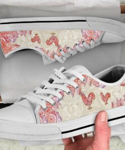 Red Chicken Shoes - Chicken Low Top Canvas Shoes