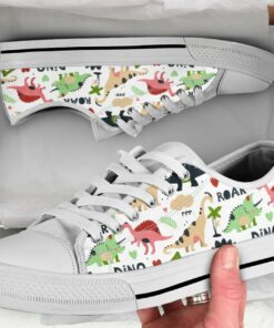 Roarrr Dinosaur Shoes - Dinosaur Low Top Canvas Shoes