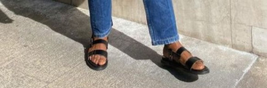 Sandals with straight leg jeans