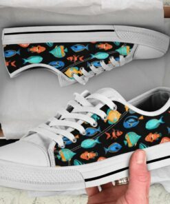 Tropical Fish Shoes - Fish Low Top Canvas Shoes