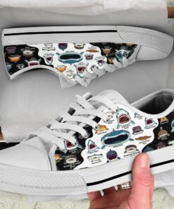 Types of Shark Shoes - Shark Low Top Canvas Shoes