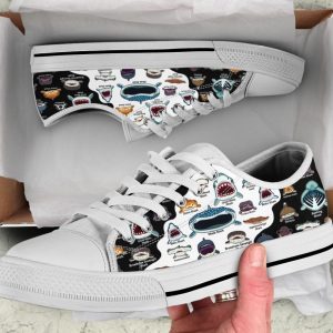 Types of Shark Shoes - Shark Low Top Canvas Shoes