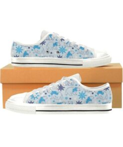 Winter Polar Bear Shoes - Polar Bear Low Top Canvas Shoes