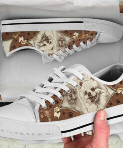 Zip Pomeranian Shoes - Pomeranian Low Top Canvas Shoes