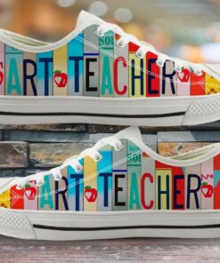 Colorful Art Teacher Shoes - Art Teacher Low Top Shoes