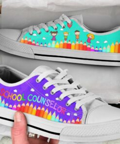 Crayon School Counselor Shoes - School Counselor Low Top Canvas Shoes