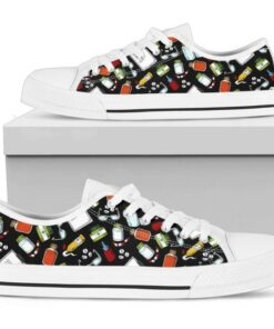Drug Pattern Pharmacist Shoes - Pharmacist Low Top Canvas Shoes