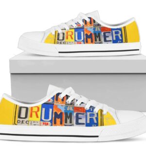 License Plate Drummer Shoes - Drummer Low Top Canvas Shoes